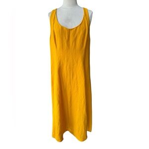 NWT Vince Canary Yellow Linen Blend Sleeveless‎ Dress